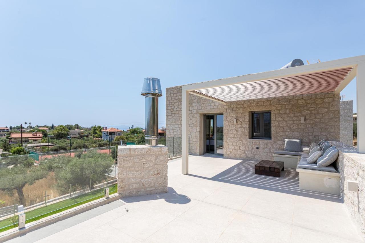 Manitennisvillas Stoúpa Buitenkant foto